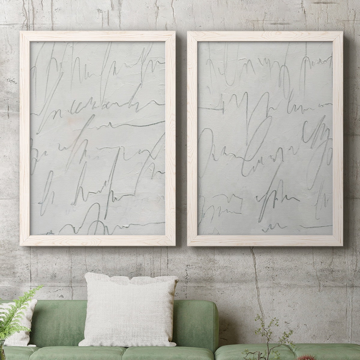 Scrabble I - Premium Framed Canvas 2 Piece Set - Ready to Hang