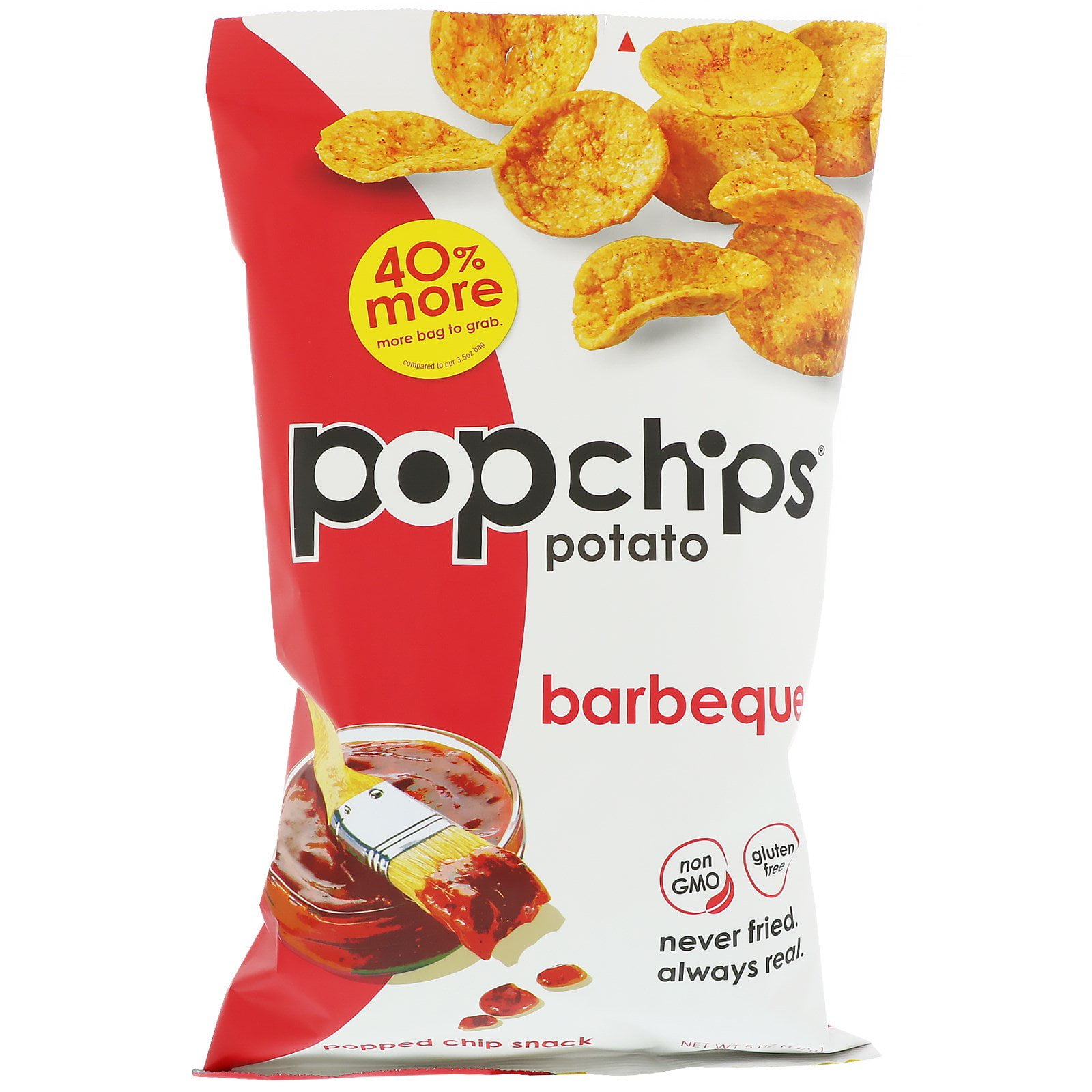 Popchips, Potato Chips, Barbeque, 5 oz (pack of 6)