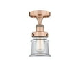 thumbnail image 2 of Innovations Lighting  Canton - 1 Light 5" Semi-Flush Mount Clear/Antique Copper, 2 of 5