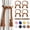 Beige, variant on 4PCS Rope Curtain Tiebacks, Natural Cotton Woven Curtain Holdback, Curtain Decorative Holdbacks for Village Rural Boho Style Drapery Tieback