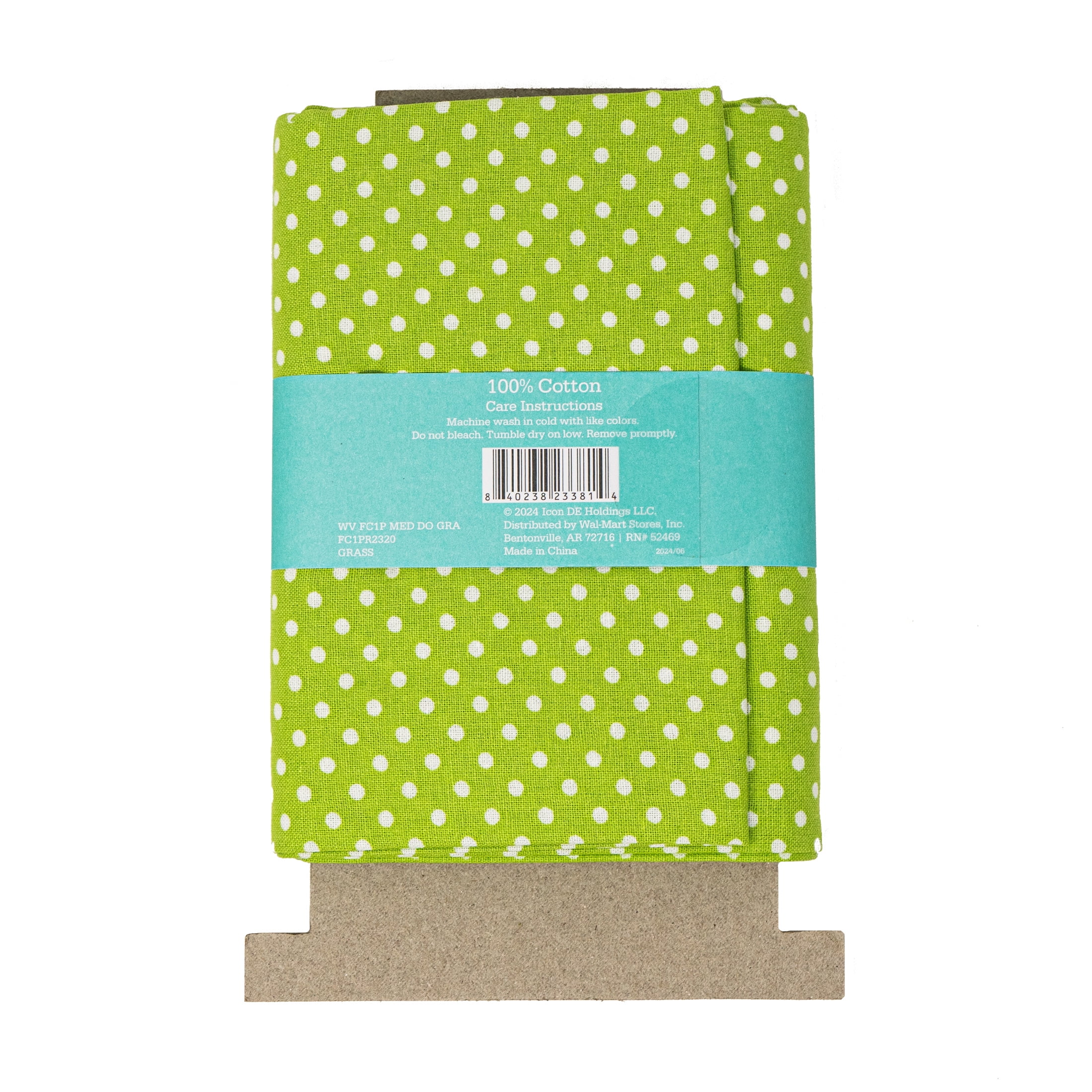 Waverly Inspirations 1 Yard Cut 100% Cotton Prints Fabric, Dot Grass, 44" Wide for Quilting & Sewing