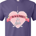 thumbnail image 4 of Inktastic Paris Oo-la-la with Eiffel Tower and Flowers in Pink Heart T-Shirt, 4 of 5