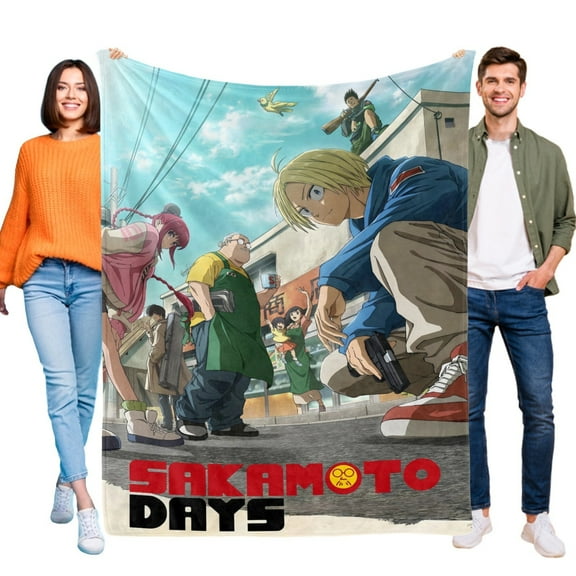Sakamoto Days Blanket Soft Flannel Bed Sofa Couch Throw Birthday Gift