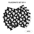 thumbnail image 3 of Placemats Set of 4 / 6, cute halloween ghost fun Placemats for Dining Table Indoor/Outdoors Heat Resistant Washable Placemats 18" x 12", 3 of 8