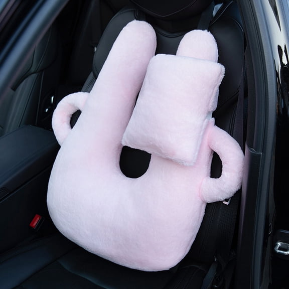 Travel Pillows for Car Back Seat U Shaped Travel Pillow,Cushion Car Pillow for Family Sleeping Airplane Adults and Head Neck and Body Support Long Distance Journey Accessories,Pink
