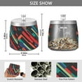 thumbnail image 2 of Yayeee Ashtray with Lid for Cigarette Smokeless Stainless Steel Home Ash Holder, Blue Abstract Lines, 2 of 7