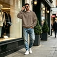thumbnail image 6 of Men's Pocket Sweatshirt Crew Neck Long Sleeve Chest Pocket Relaxed Fit Soft Casual Pullover Sweatshirt, 6 of 6