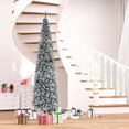 thumbnail image 2 of HOMCOM Snow Flocked Pencil Christmas Tree Slim Artificial Christmas Tree, 2 of 10