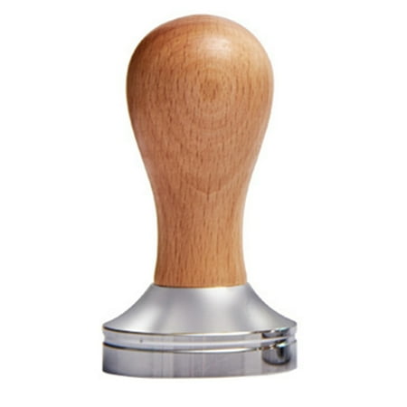 

Coffee Tamper 51MM Beech Soild Wood Flat Base Espresso Hammer Barista Tool Cafe Accessory
