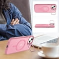 thumbnail image 5 of Magnetic for iPhone 14 Case with Screen Protector, Built-in Metal Camera Kickstand,[Compatible with Magsafe] [Wireless Charging] Matte Protective Phone Cover 6.1" for Women, Girls - Pink, 5 of 14