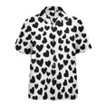 thumbnail image 5 of joogoo Men's Hawaiian Shirt Black Heart Pattern Short Sleeve Casual Button Down Shirts M, 5 of 6