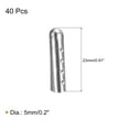 thumbnail image 2 of Unique Bargains 40Pack 5x23mm Metal Shoelace Tips Open Mouth Shoelace Repair Cords End Tips Silver, 2 of 6