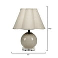 thumbnail image 3 of Dottie Blown Glass Table Lamp with Linen Shade Taupe, 3 of 4