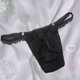 thumbnail image 3 of Tanga sexy sin costuras estampada para mujer - Ropa interior de cintura baja con doble tirante que realza las caderas - Algodón puro, 3 of 5