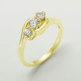thumbnail image 3 of LBG British Made 18k Yellow Gold Cubic Zirconia Womens Promise Ring - 33 size options - Size 10.75, 3 of 7