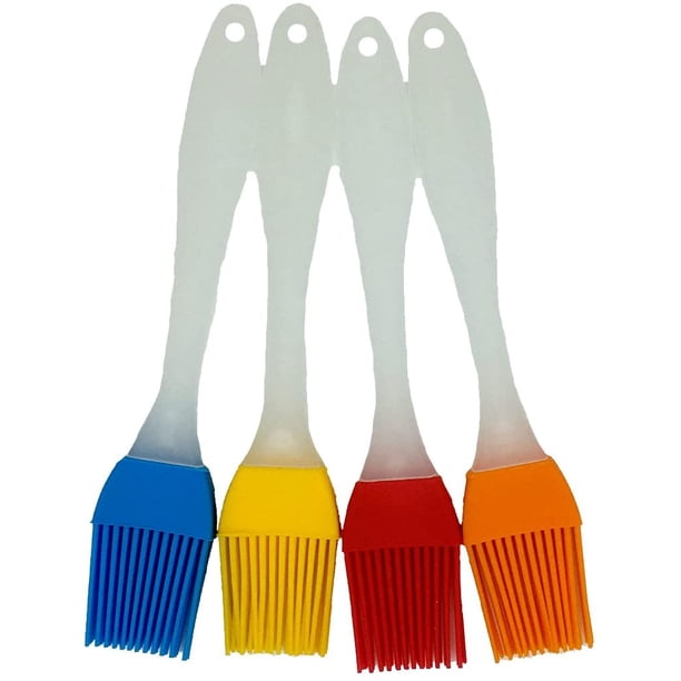 Cepillos para hilvanar Cepillo para parrilla Cocina Silicona Basting Pastelería Pinceles para cocinar y BBQ Basting Brush, Variación de color brillante - El mejor utensilio de cocina (Cepillo para aceite 4 unidades) Sailing Electrónica