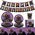thumbnail image 5 of Halloween Full Moon Night Dinnerware Plates Cup Folk Napkins Cutlery Tablecloth. (purpul+black)(9pcs), 5 of 5