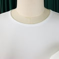 thumbnail image 6 of AURA Plus Size Bodycon Midi Dress Ruffle Detail High Waist Crewneck Short Sleeve Elegant Summer Office Dress with Zipper, 6 of 9