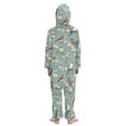 thumbnail image 3 of Birds Pattern One Piece Pajamas Soft Jumpsuit Cozy Sleep and Play Romper Zipper and Pockets 4T, 3 of 8