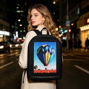 BIOSLED Smart LED Laptop Backpack with Programmable App Screen and Wireless Remote