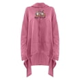 thumbnail image 4 of Mujeres Casual Manga Larga Suelta Impreso Medio Y Largo Tops Mujer Blusa Sudaderas Con Capucha Pompotops FGAJ17426, 4 of 5