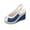 Blue, variant on Womens Wedge Sandals Peep Toe Espadrilles Platform Ankle Strap Slingback Comfort Summer Dressy Shoes Hot Pink 36