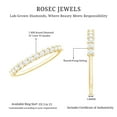 thumbnail image 6 of Rosec Jewels Lab Created Diamond Eternity Ring - Ef-Vs Quality Certified Diamond Thin Stackable Ring - Ready to Gift, 10K Yellow Gold, US 3.00, 6 of 7