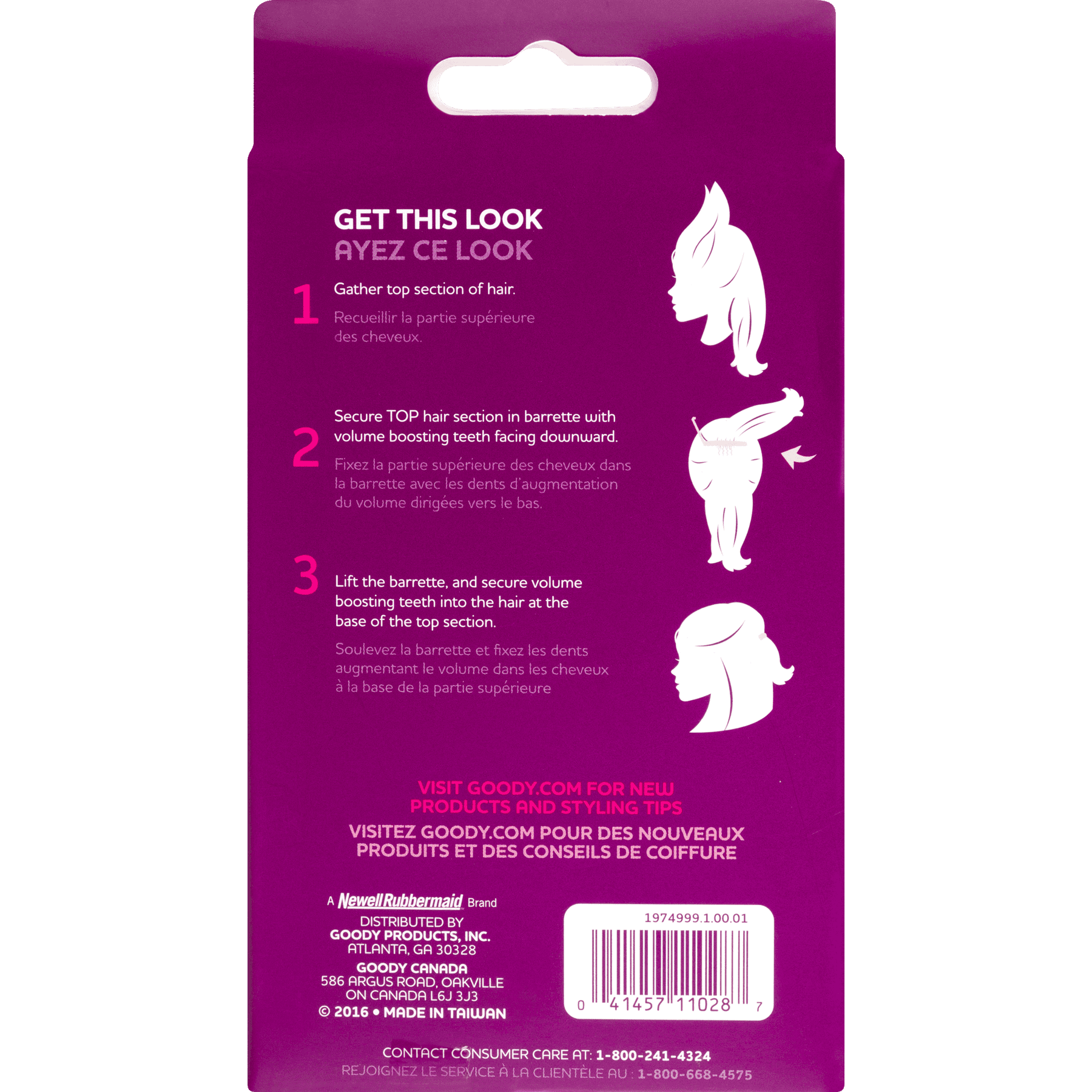 Goody Simple Styles Volume Boost Hair Barrettes 2 Count Walmart Com