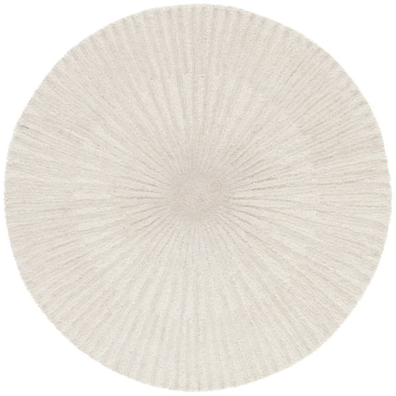 SAFAVIEH Fifth Avenue Asher Sunburst Area Rug, Ivory, 5' x 5' Round