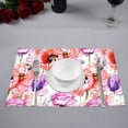 thumbnail image 2 of MKHERT Wildflower Poppies Flower Floral Painting Placemats Table Mats for Dining Room Kitchen Table Decoration 12x18 inch,Set of 6, 2 of 4