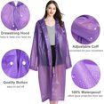 thumbnail image 2 of Rain Ponchos for Adults Reusable, 2 Pcs Raincoats Emergency for Women Men with Hood and Drawstring, 2 of 7