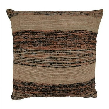 Saro Lifestyle 3719.N20SP 20 in. Striped Square Poly-Filled Pillow, Natural