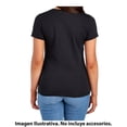 thumbnail image 3 of Playera Fruit Of The Loom para Mujer, Cuello Redondo Manga Corta Negro Talla CH, 3 of 4