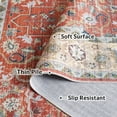 thumbnail image 5 of SAFAVIEH Arizona Shirley Oriental Machine Washable Area Rug, Rust/Beige, 6' x 6' Round, 5 of 8