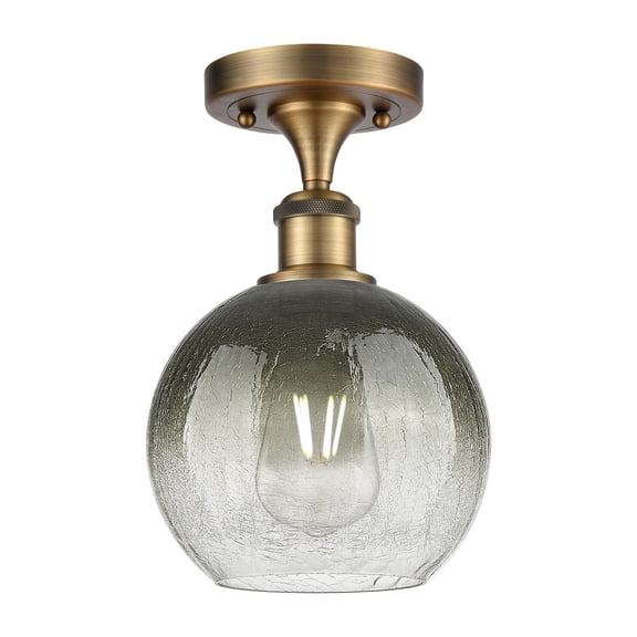 Innovations Lighting 516-1C-BB-G483-8SL Brookhaven Globe 8" Wide Semi-Flush Globe Ceiling
