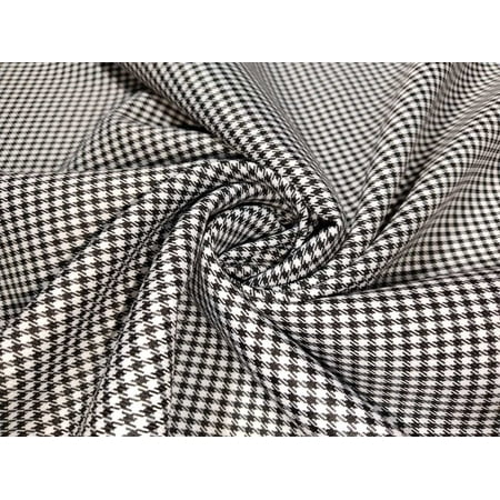 SUITING PLAIDS POLYESTER VISCOSE 58" available in 2 colors tan/black and black/white