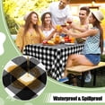 thumbnail image 3 of decorUhome 10Pcs Disposable Tablecloth for Rectangular Table, 54x108 Inch Black and White Checkered Table cover for Party, Birthday, Picnic, 3 of 8