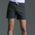 thumbnail image 5 of Clearance Mens Shorts, Mens Casual Fashion Solid Drawstring Elastic Waist Short Multiple Pockets Short Pants, 5 of 5