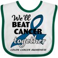 thumbnail image 3 of Inktastic We'll Beat Cancer Together- Colon Cancer Awareness Boys or Girls Baby Bib, 3 of 4