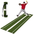 thumbnail image 1 of Costway Softball Pitching Mat with Pitching Mound, Anti-Fade Turf & Anti-Slip Foam Backing Green, 1 of 10