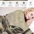 thumbnail image 3 of Orinice Moose Antlers Wall Warm Lightweight Blanket Soft Fleece Blankets All Seasons Decor Gifts for Bed Couch Sofa Office Multiple Sizes 60x80in, 3 of 6