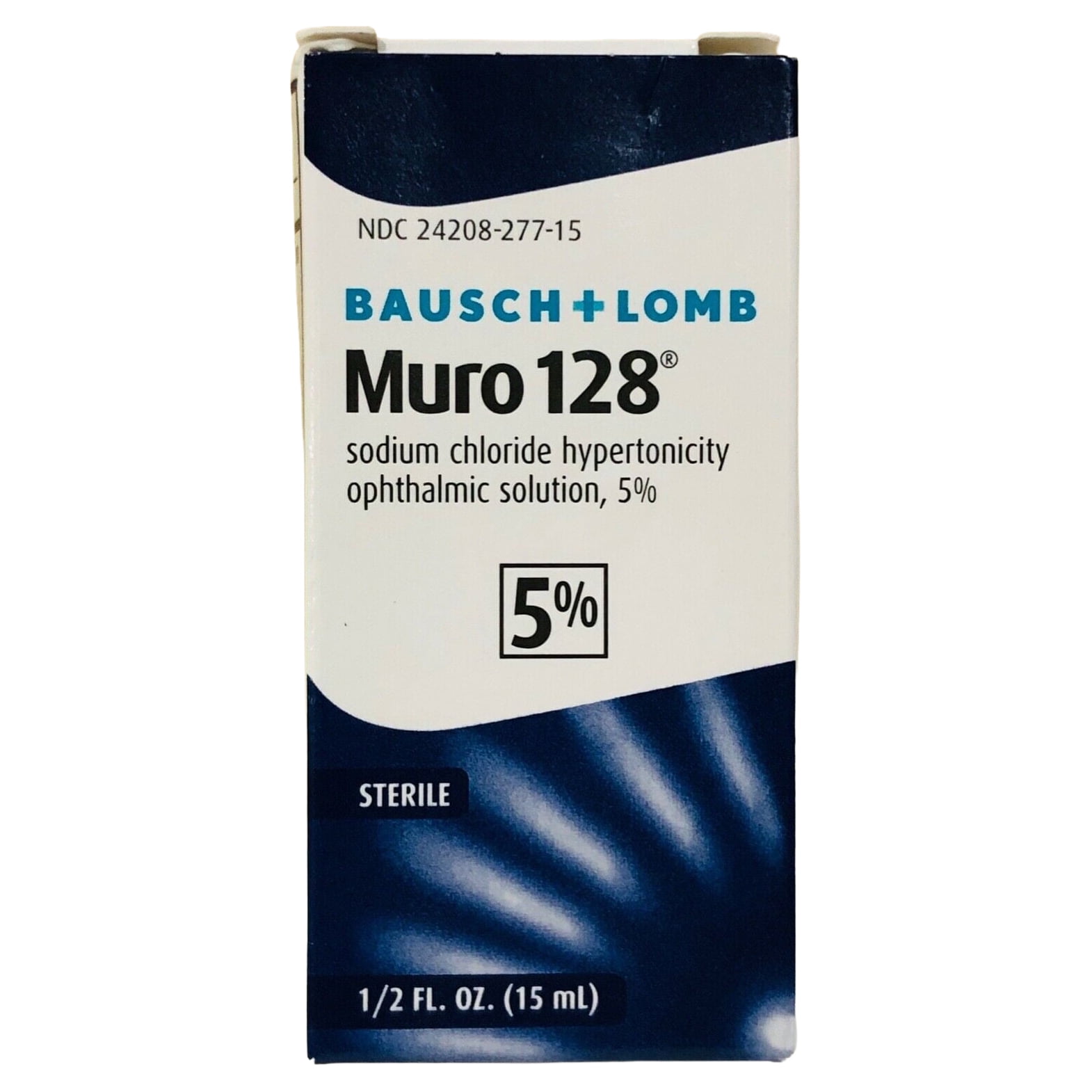 Muro 128 5% Sodium Chloride Hypertonicity Ophthalmic Solution, from Bausch + Lomb, 0.5 Fl Oz (15 mL)