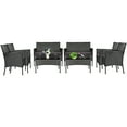 thumbnail image 1 of Gymax 8PCS Rattan Furniture Set Cushioned Sofa Coffee Table Backyard Porch Patio Grey, 1 of 7