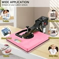 thumbnail image 3 of Adnoom Heat Press 15x15 with Slide Out Design, High Pressure Pressing Machine Heating Fast and Evenly,Sublimation Printer for T-shirt,Heat Transfer Projects, Pink, 3 of 9