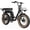 Black, variant on GSPEED A15 Ebikes for Adults,1800W Peak Motor 48V 26Ah Dual Removable Battery ,28 MPH,160mi Range, 20" Electric Bicycle,White.