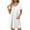 White, variant on Ndbuld Plus Size Summer Dress for Women Womens Summer Short Sleeve Casual Dresses V-Neck Dress with Pockets Black 2XL