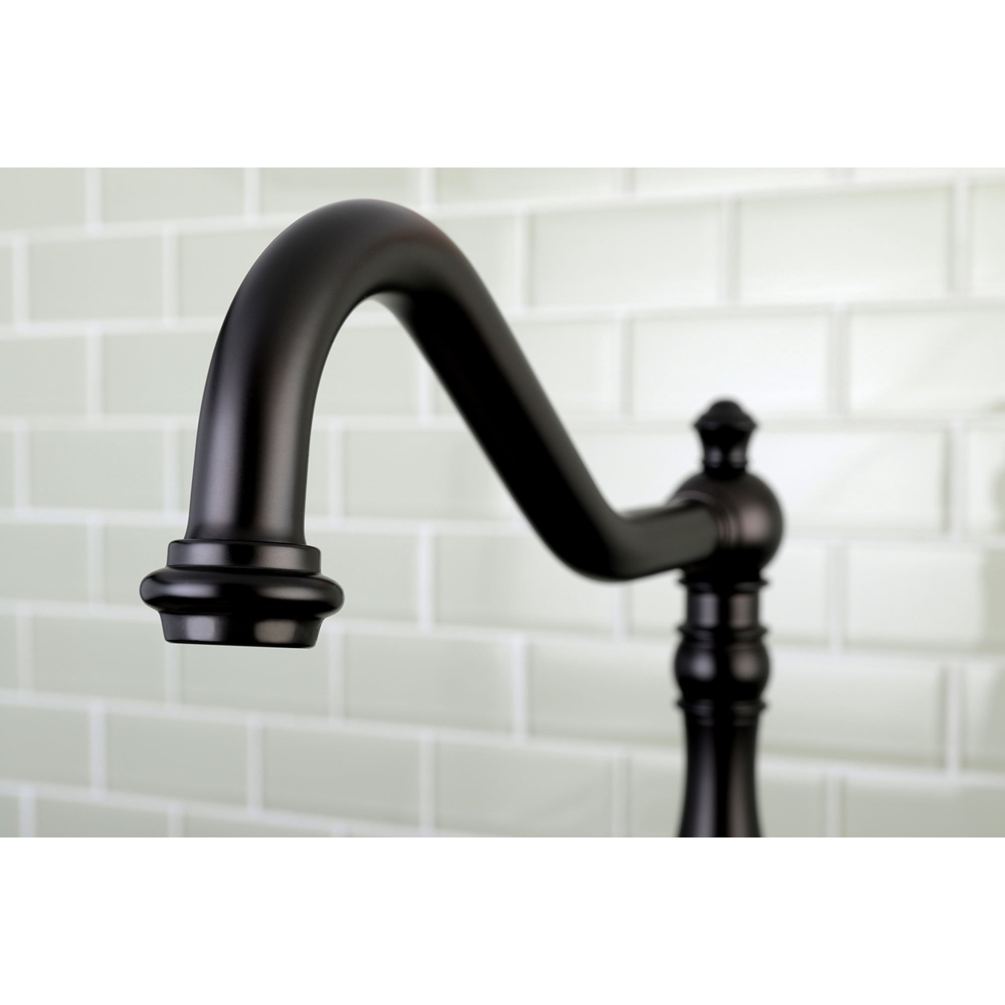 Kingston Brass GSY7705ACLSP American Classic Single-Handle 2-or-4 Hole Deck Mount Kitchen Faucet with Side Sprayer in Oil Rubbed Bronze