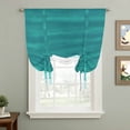 thumbnail image 2 of Ombre Turquoise Waves Balloon Curtains for Bedroom/Front Door/Bathroom, Abstract Art Gradient Modern Tie Up Curtains 63 Inch Length Light Filtering Kitchen Curtains Shades for Windows 46"x63", 2 of 8