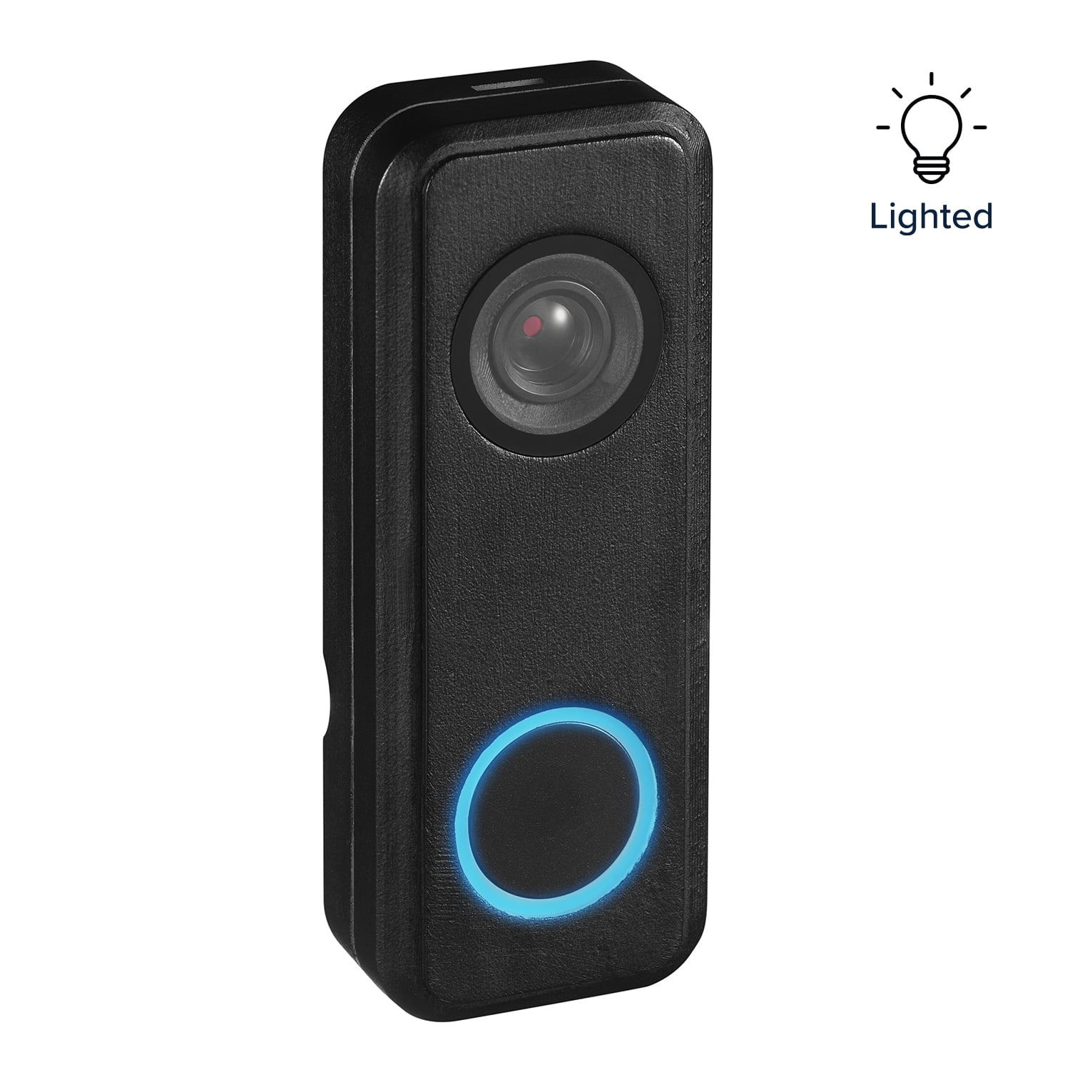 Heath Zenith Heath Zenith Black Plastic Wireless Lighted Battery-Operated Push Doorbell Button with Realistic Decoy Camera