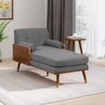 thumbnail image 1 of CHAISE LOUNGE This Piece Offers A Beautiful Button Tufted Design That Is Finished With Waffle Stitching In The Backrest And Seating.,Gray, 1 of 12